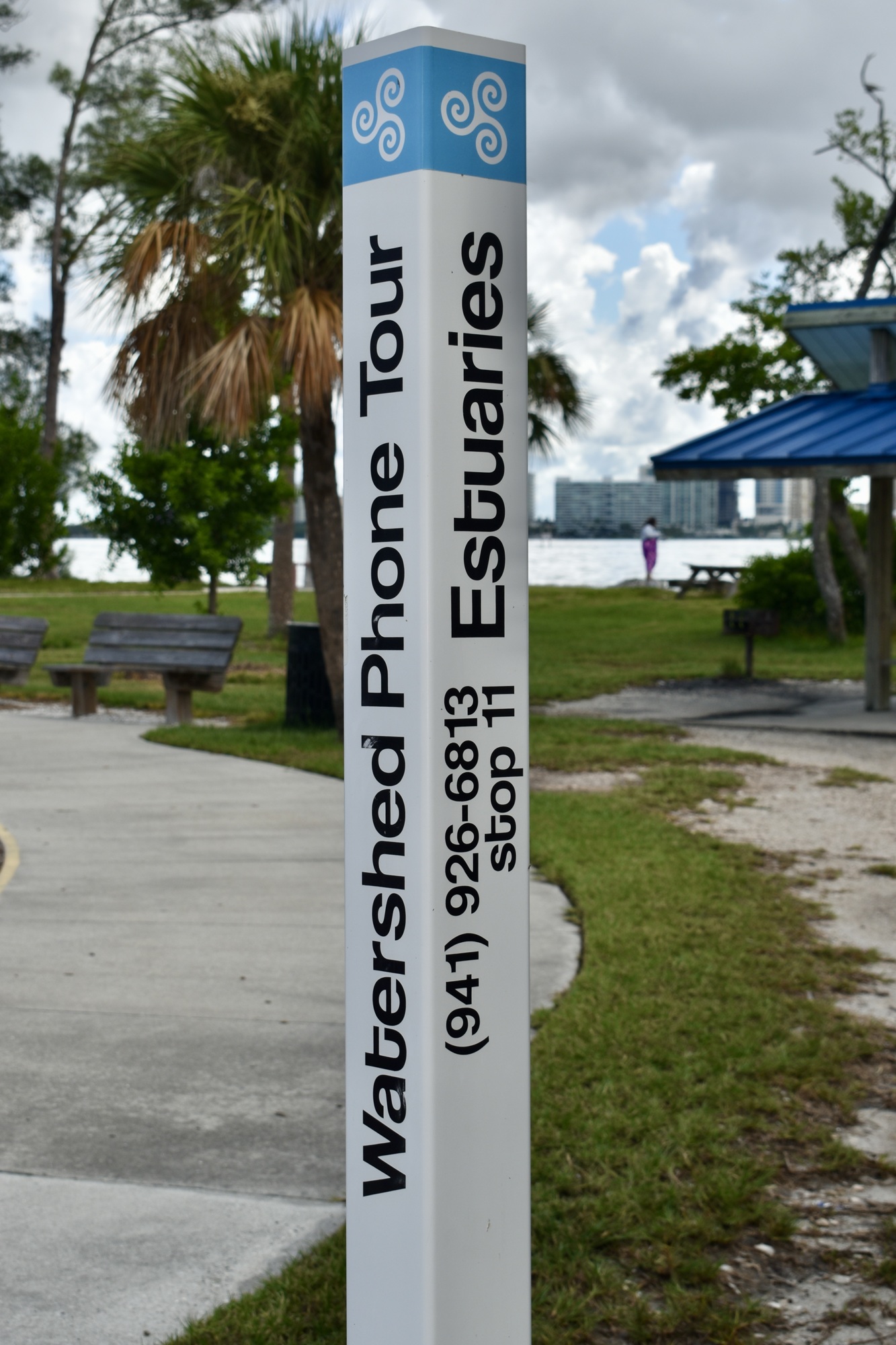 The trail features a phone-in audio tour provided by the Science and Environmental Council. (Photo by Lesley Dwyer)