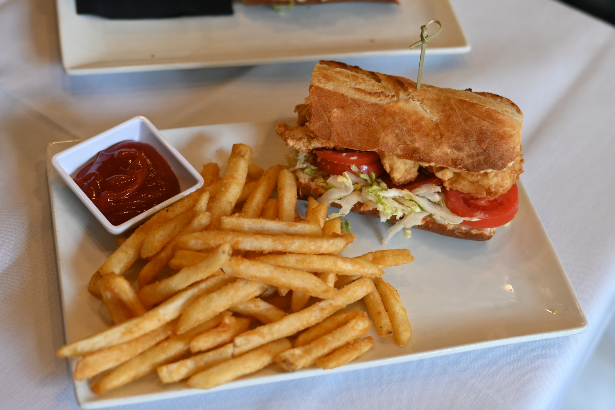 The Duval's po'boy is available with your choice of oysters, shrimp or chicken. (Photo by Spencer Fordin)