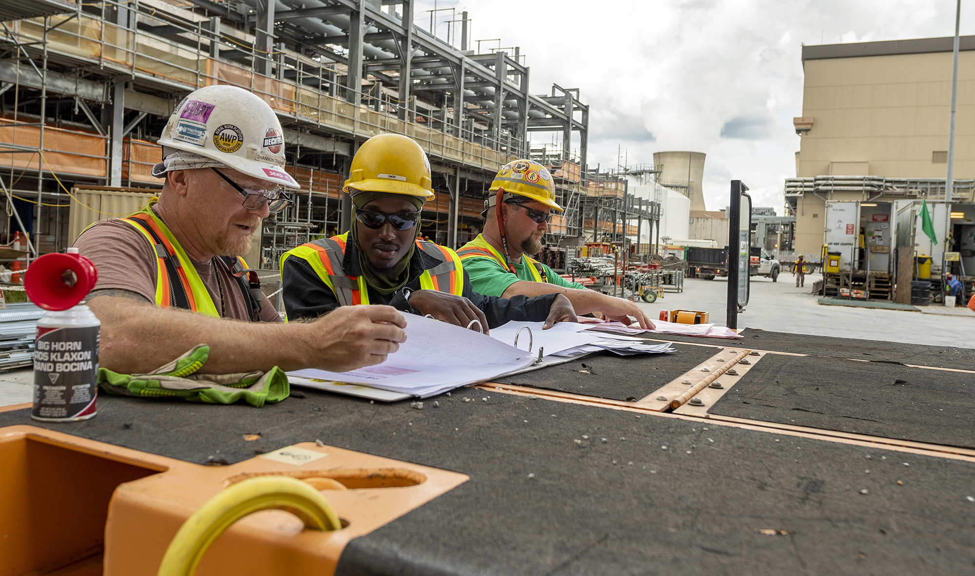 Construction continues on the Plant Vogtle nuclear plant in July. (Georgia Power)