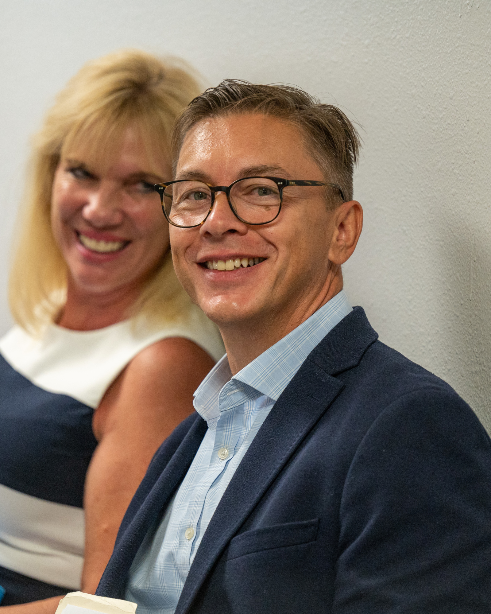 Andrey Tsimal showed up to the job fair looking for a career change after a 20 year career in finance. (Photo by Lori Sax.)