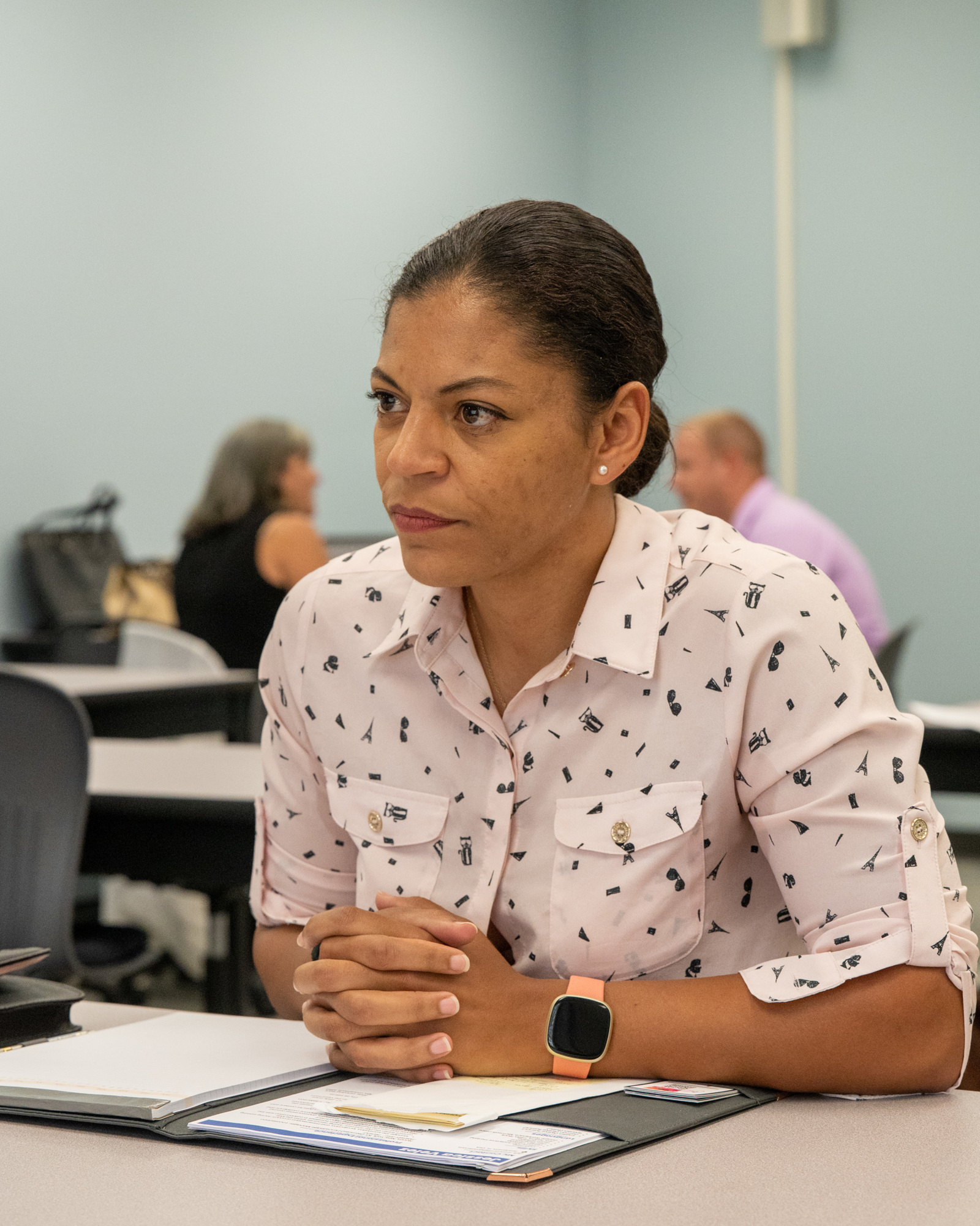 Jessica Velez was looking for a new career when she received an email about the job fair. (Photo by Lori Sax.)