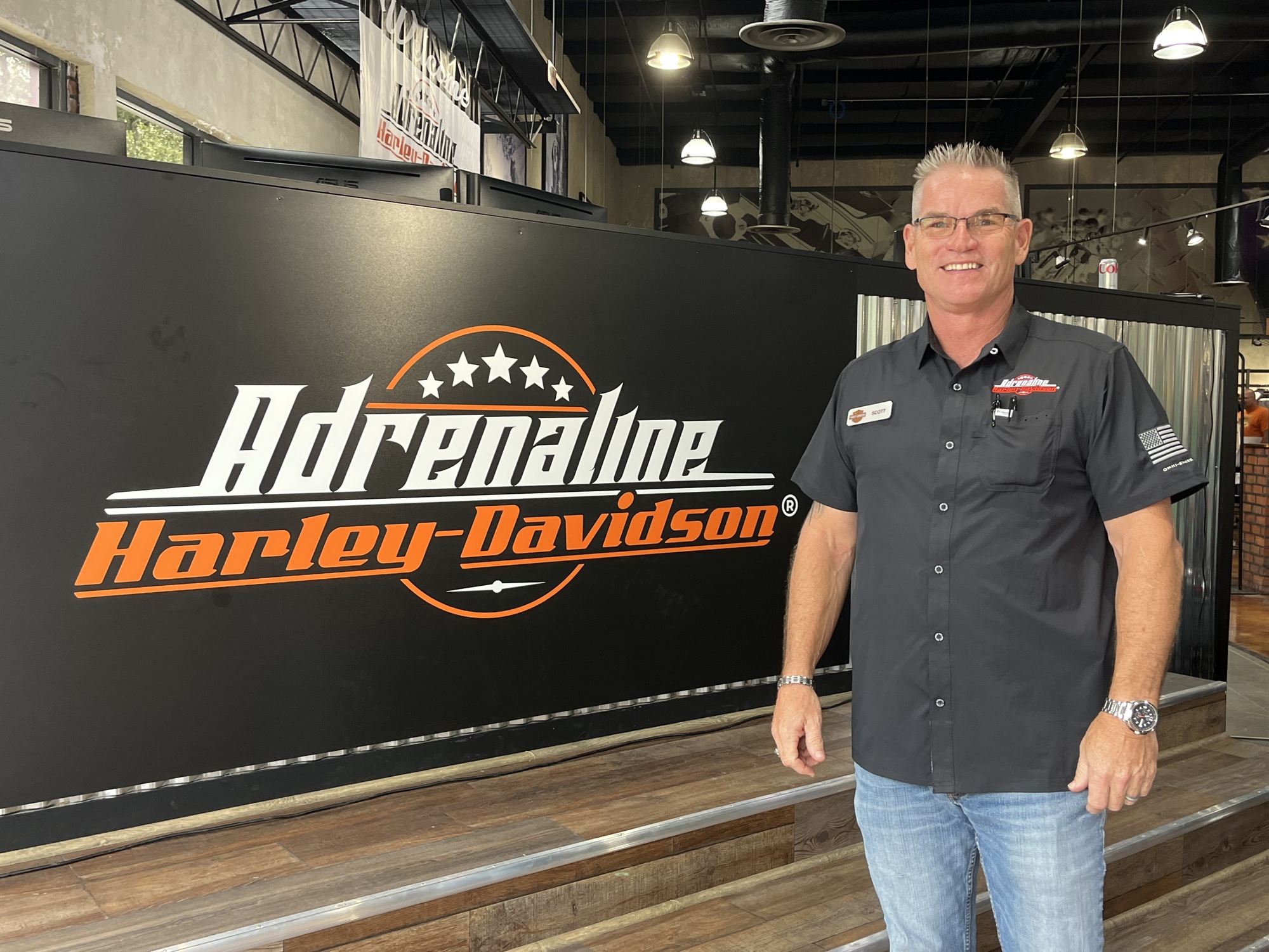 Lakewood Ranch's Scott Kessler will wear Adrenaline Harley Davidson attire at the Real Men Wear Pink Fashion Show. (Photo by Liz Ramos)