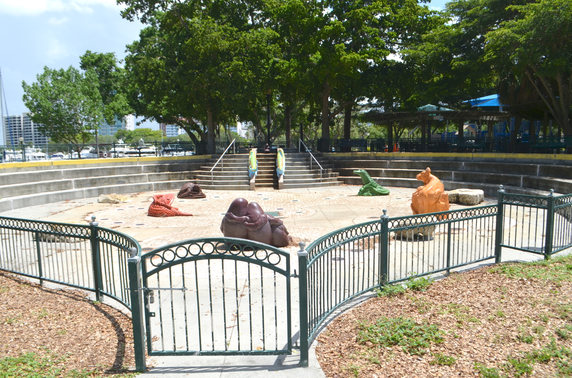 A fabric shade structure, which had been removed from the Bayfront Park splash pad replacement as a cost savings measure, has been added to the project at a cost of nearly $300,000. (File photo)