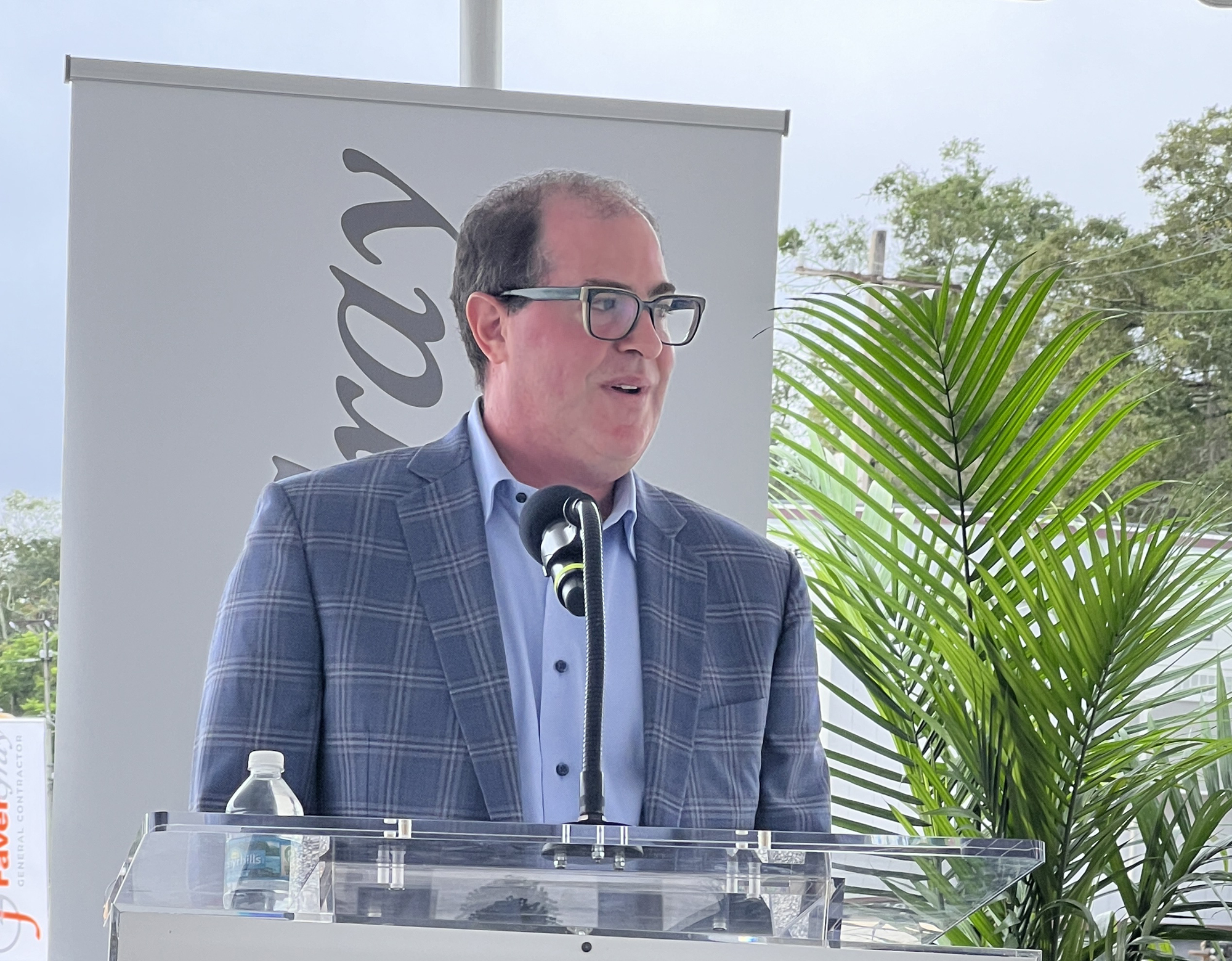 Jeff Rosen, principal at Chance Partners, speaks at the groundbreaking ceremony Sept. 13.