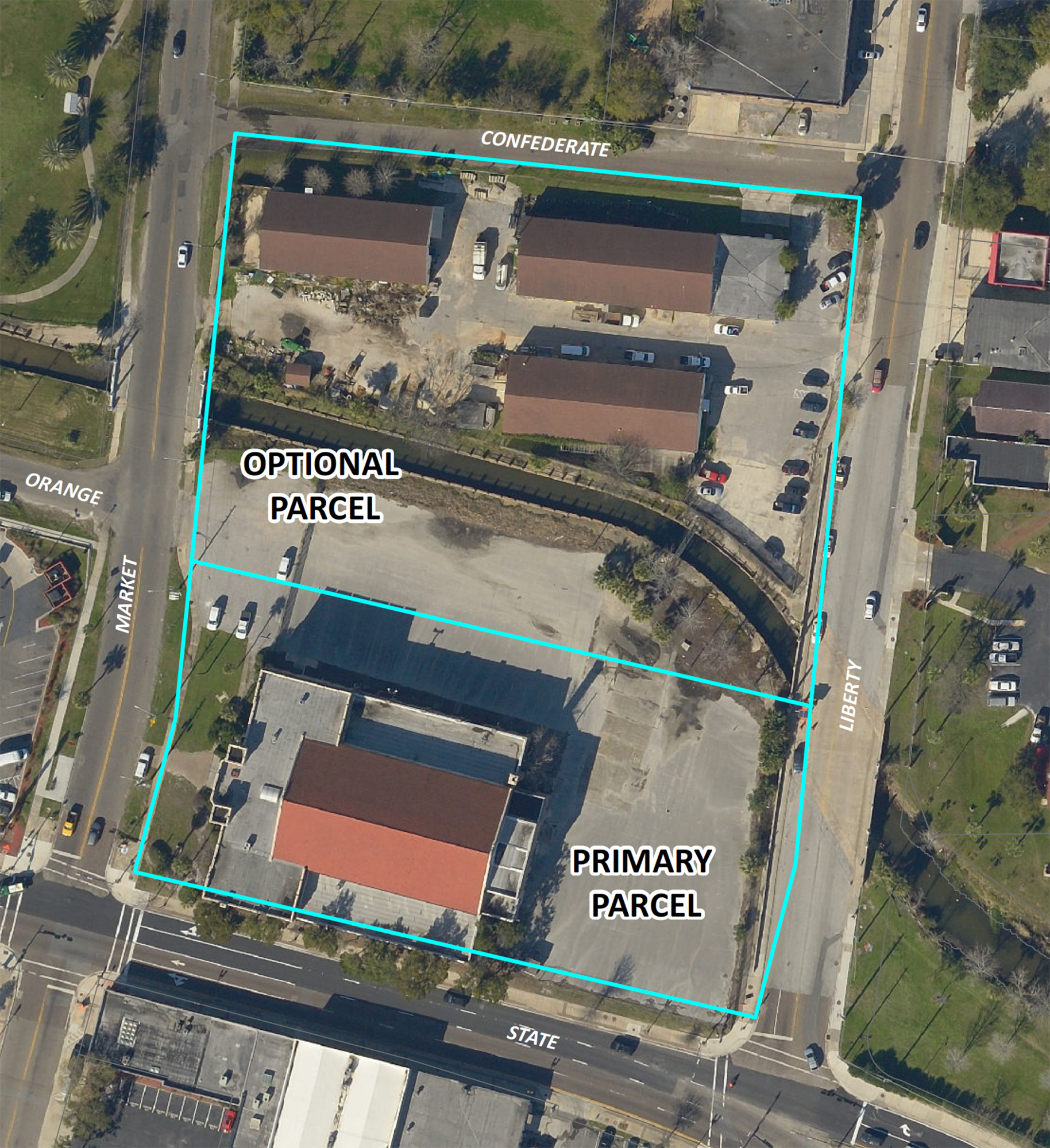 The Armory and an adjacent 2.97-acre parcel at 989 N. Liberty St.