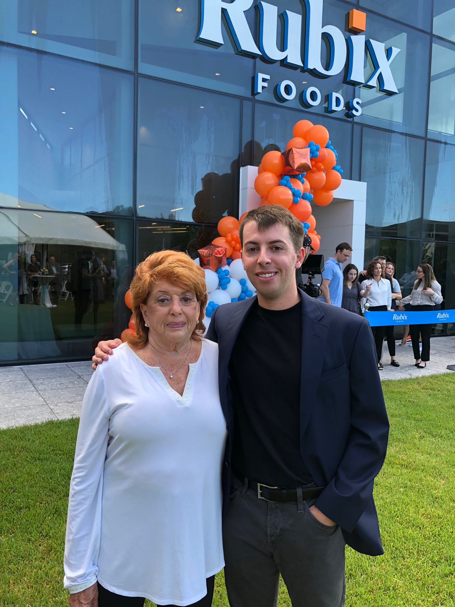 Justin Block with his grandmother, Beverly Block. Justin Block's dad is CEO Andy Block. (Photo by Karen Brune Mathis)