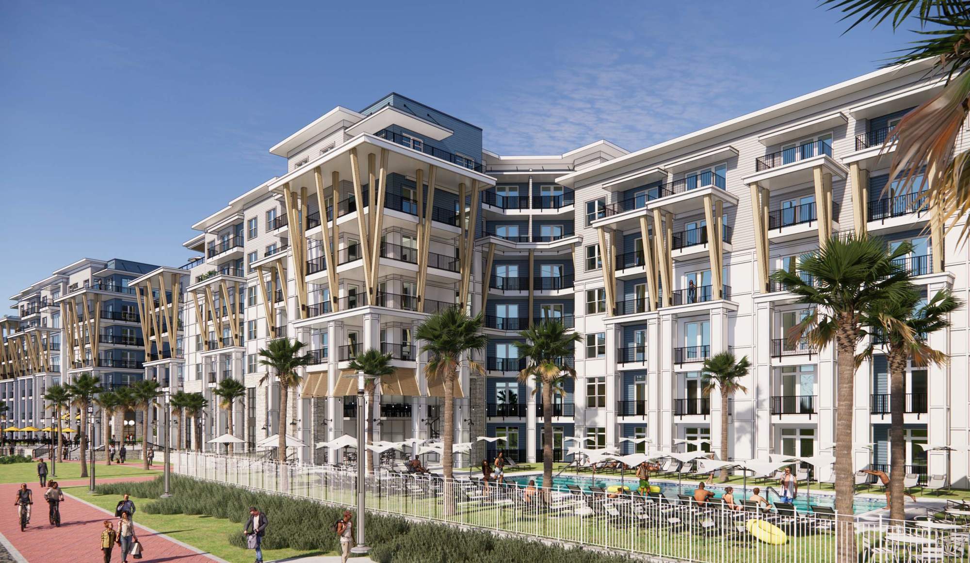 One Riverside is planned along the St. Johns River west of the Acosta Bridge.