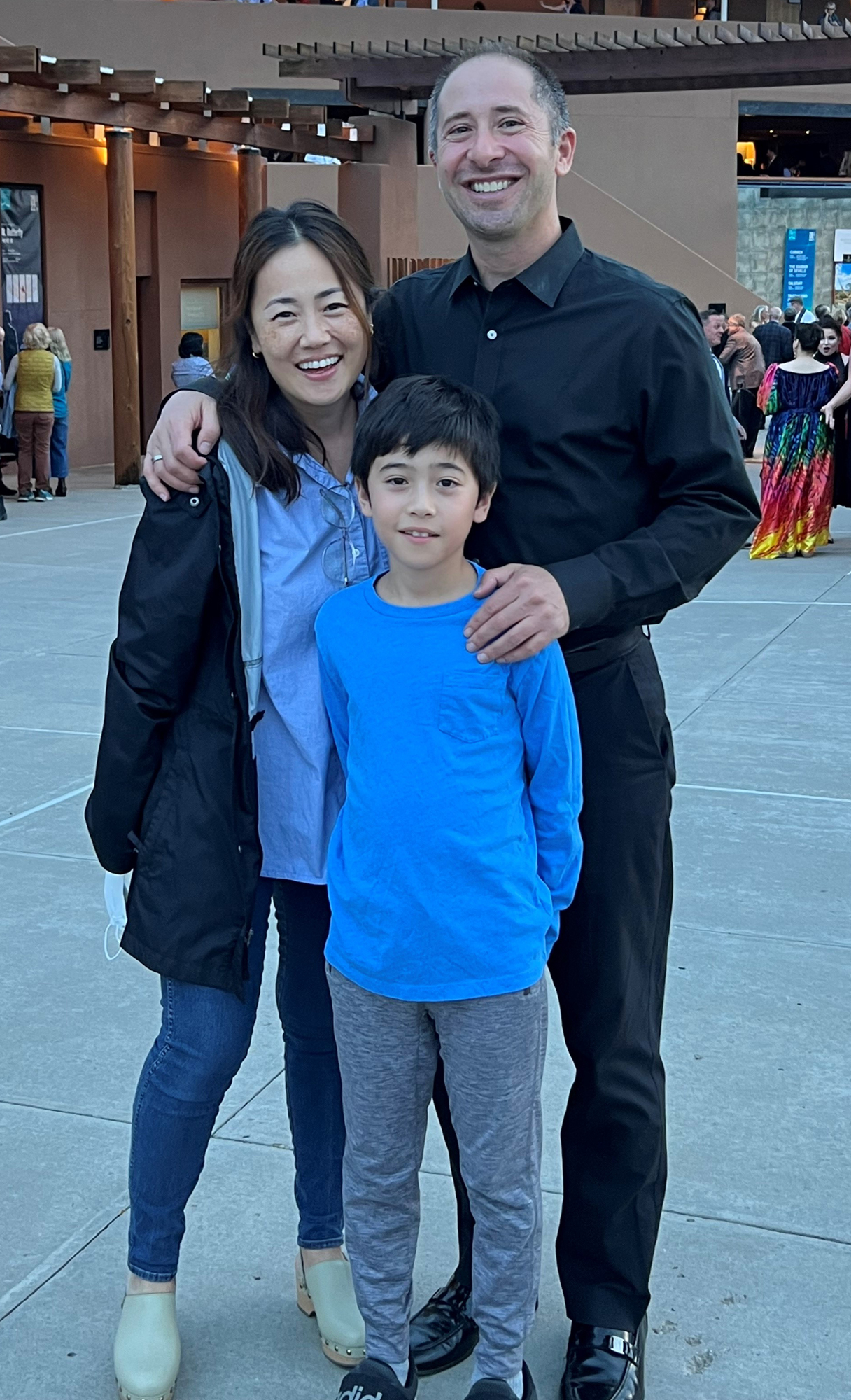 Sarasota Orchestra musicians Daniel Jordan and Chung-Yon Hong with their son, Spencer. (Courtesy photo)