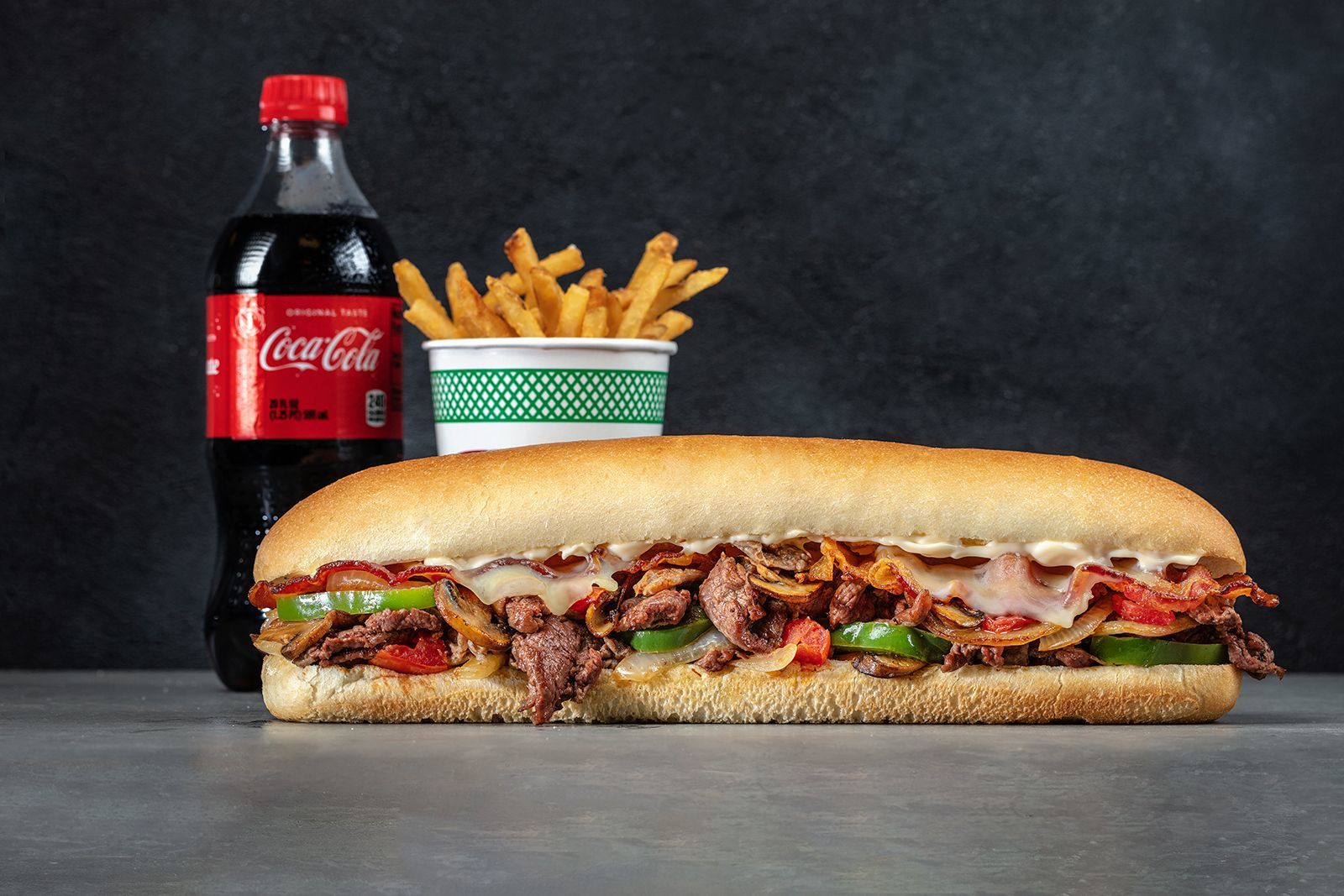 The Steak  Bomb and fries at John Smith Subs.