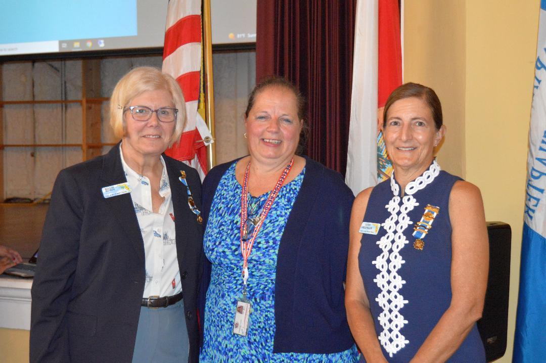 Vice Regent Billie Remsa, Volusia County Supervisor of Elections Lisa Lewis and Regent Cathy Greenblum. Courtesy photo