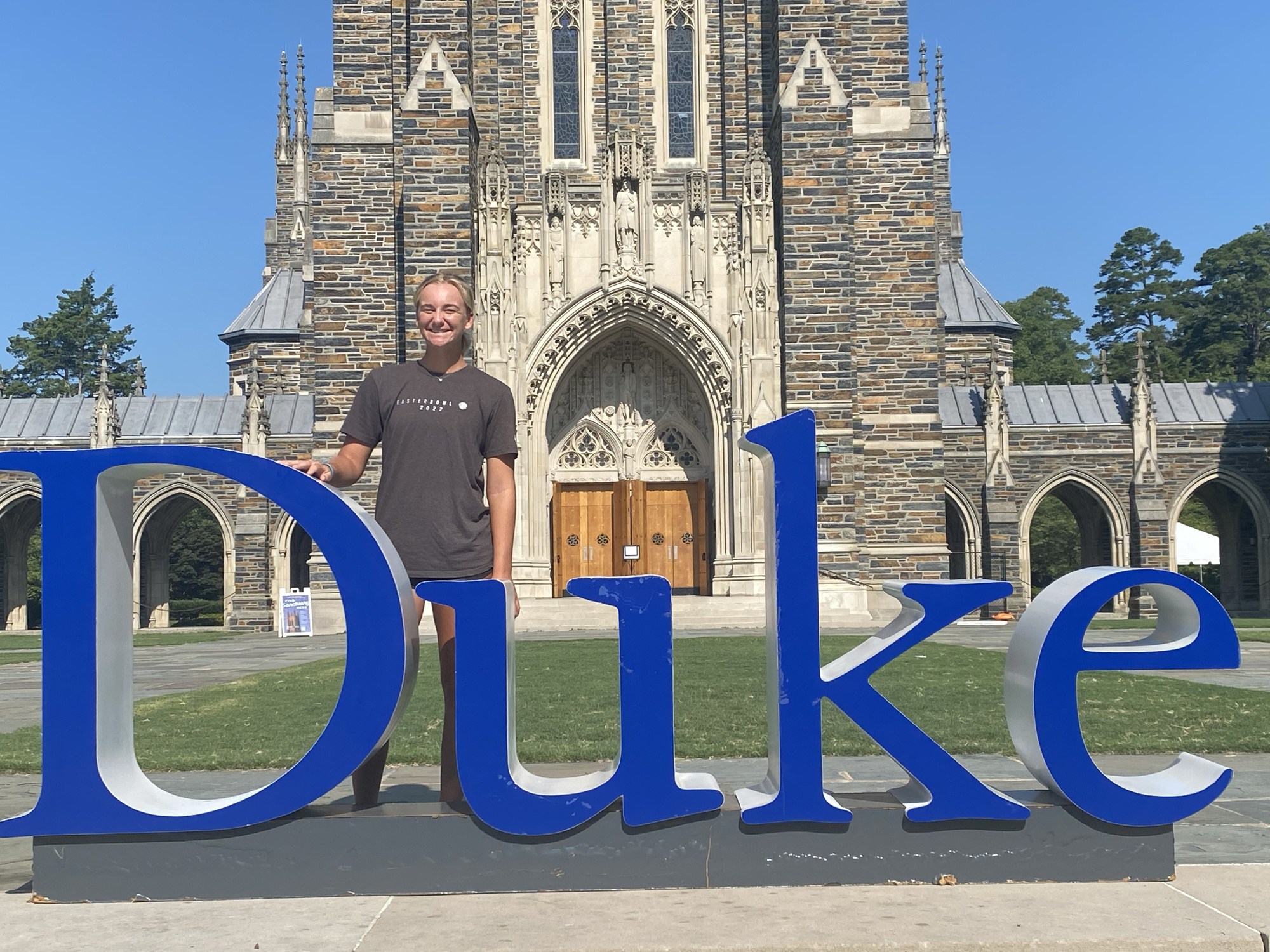 Ava Krug said she is excited to join the Duke tennis program for the school's athletics and academics. (Courtesy photo.)