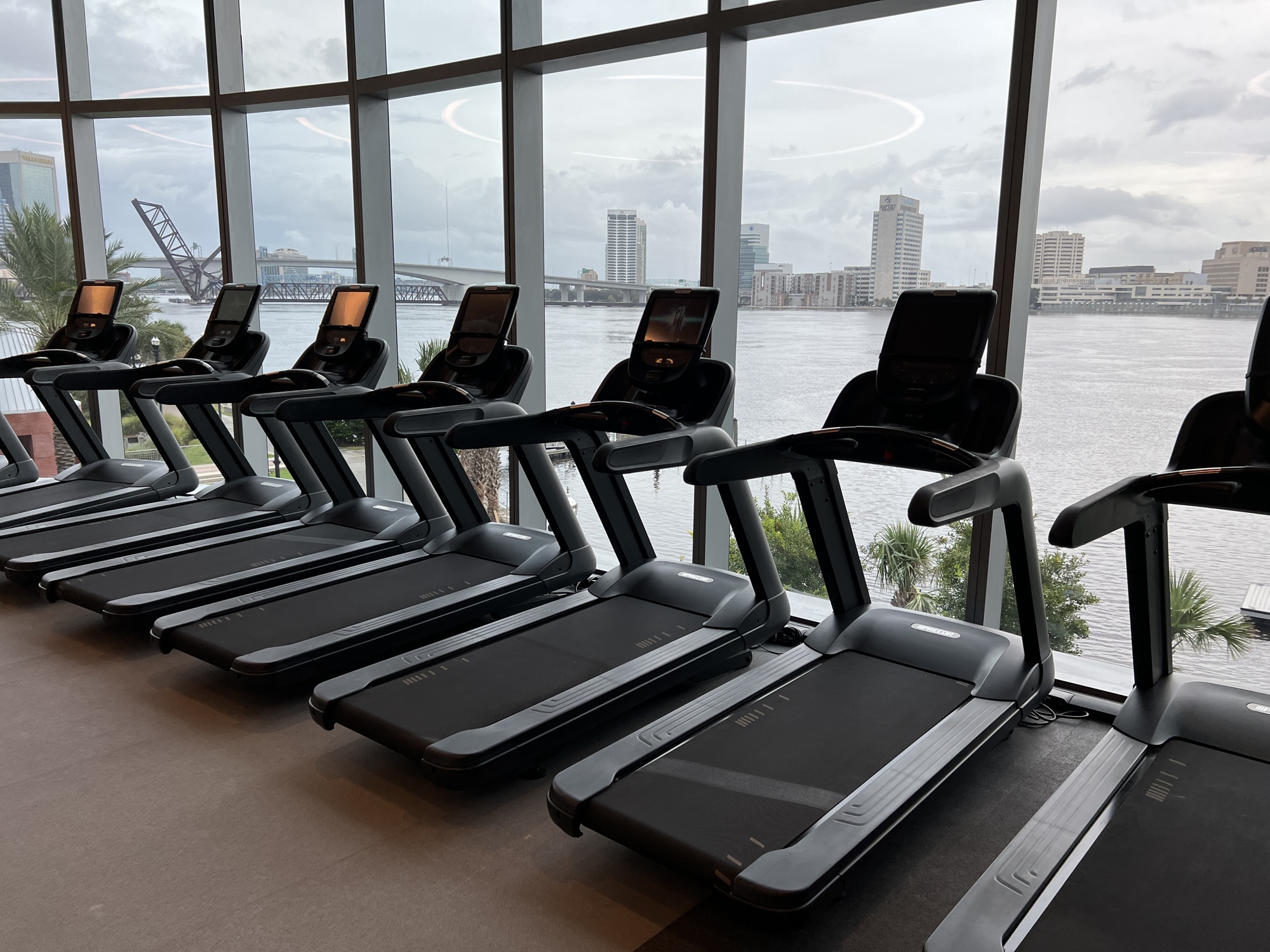 The FIS gym has several aerobic machines that provide a river view while working out. The gym is operated by the Winston YMCA and FIS employees have a free individual membership to those facilities as well.
