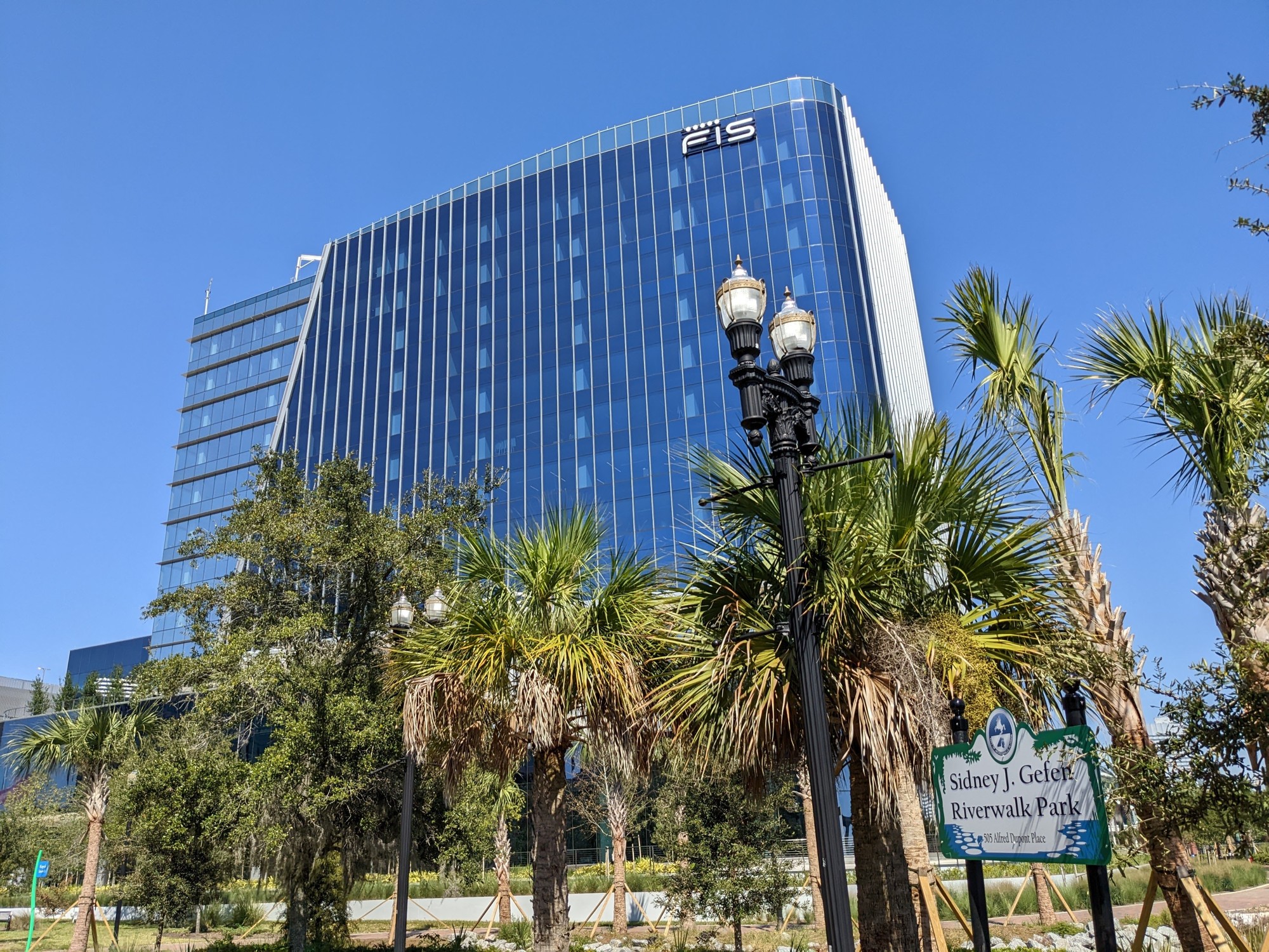 The Fidelity National Information Services Inc. headquarters along Riverside Avenue.