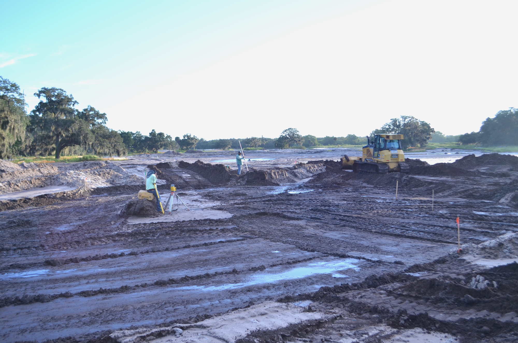 Excavation work on the No. 9 green at the Bobby Jones Golf Complex. (Photo by Andrew Warfield)