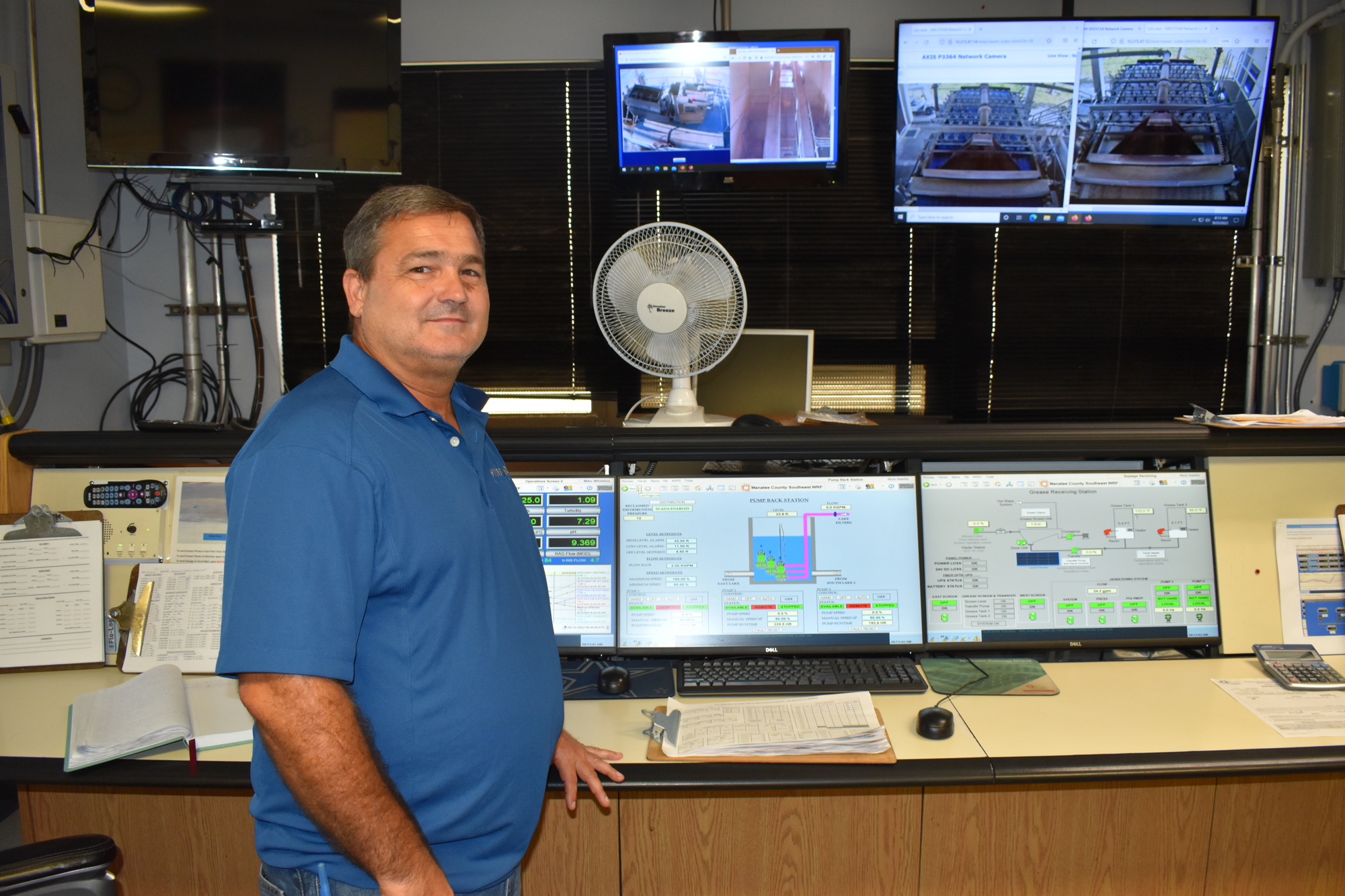 John Fernandez is lead operator for the Manatee County Wastewater Plant on Lena Road. (Photo by Ian Swaby)
