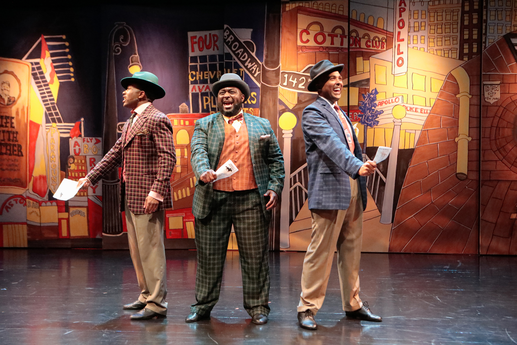 Thomas-Matthew Elijah Shands, Leon S. Pitts II and Lee Hollis Bussie are featured in WBTT's 'Guys and Dolls' (Photo by Sorcha Augustine)