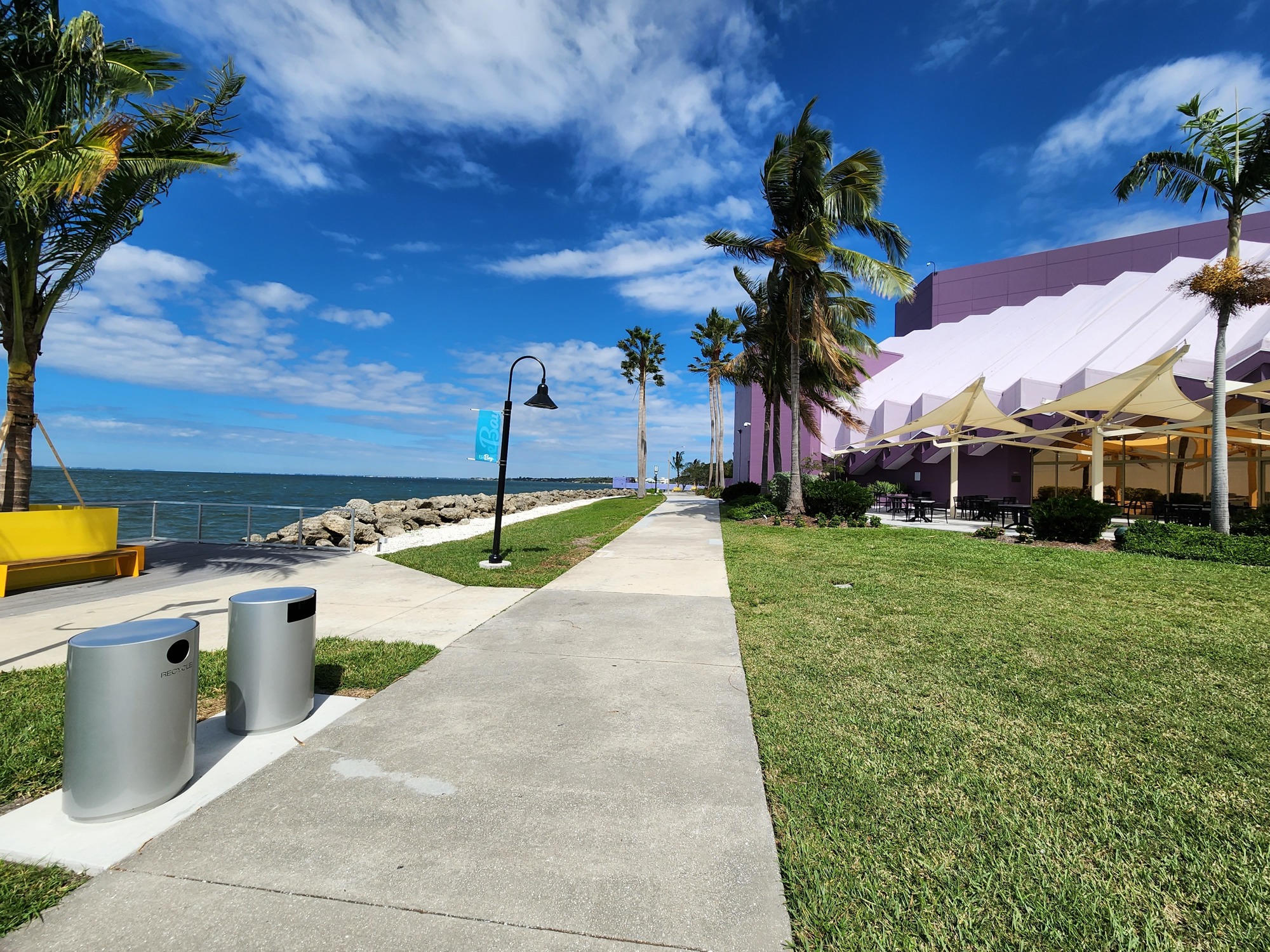 The bayfront location of the Van Wezel Performing Arts Hall is both impressive and a hazard. The new Sarasota Performing  Arts Center will be built away from the what FEMA defines as the wave action zone. (Andrew Warfield)