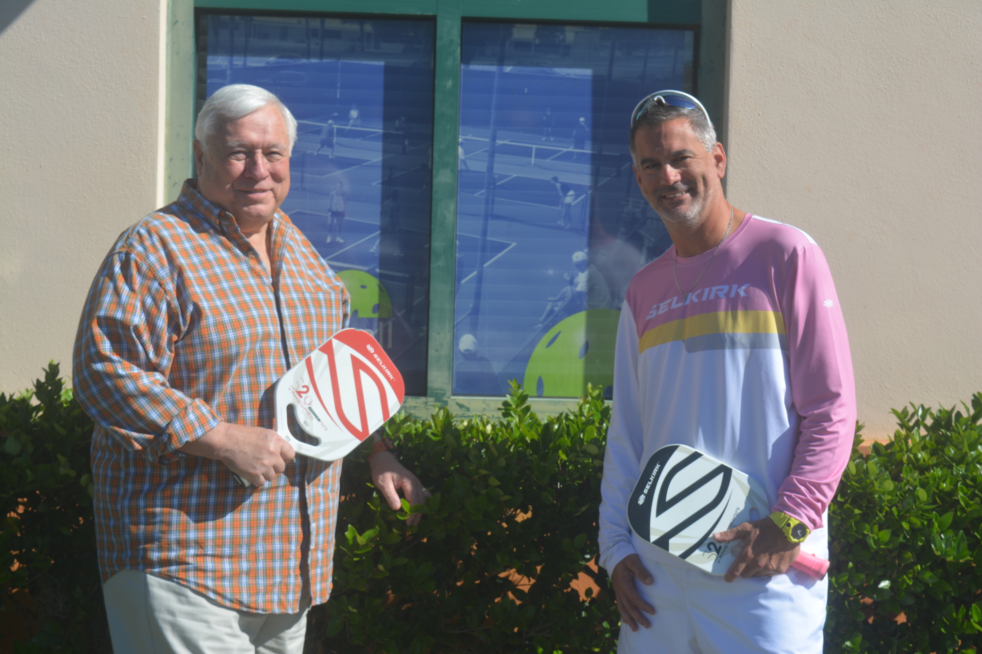 The Pickleball Club owner Brian McCarthy and general manager Dominic Catalano are excited about the growth the sport of pickleball has made in the last two years and believe people are ready for a dedicated facility in Sarasota. (Photo by Ryan Kohn)