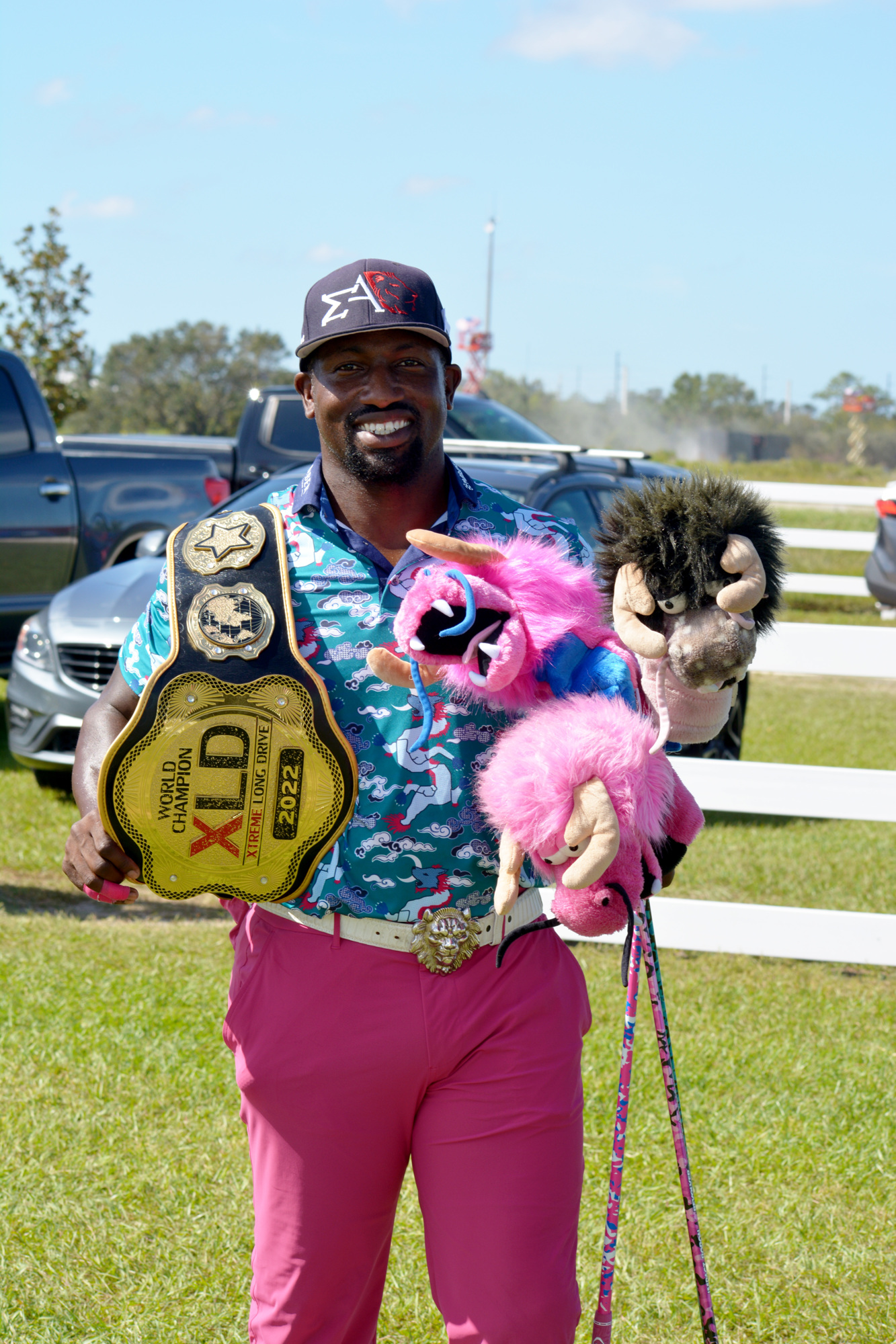 Maurice Allen won the XLD 40 division of the ULD Championships with a 344.3 yard drive. Allen has twice been ranked No. 1 by the World Long Drive Association.  (Photo by Ryan Kohn.)