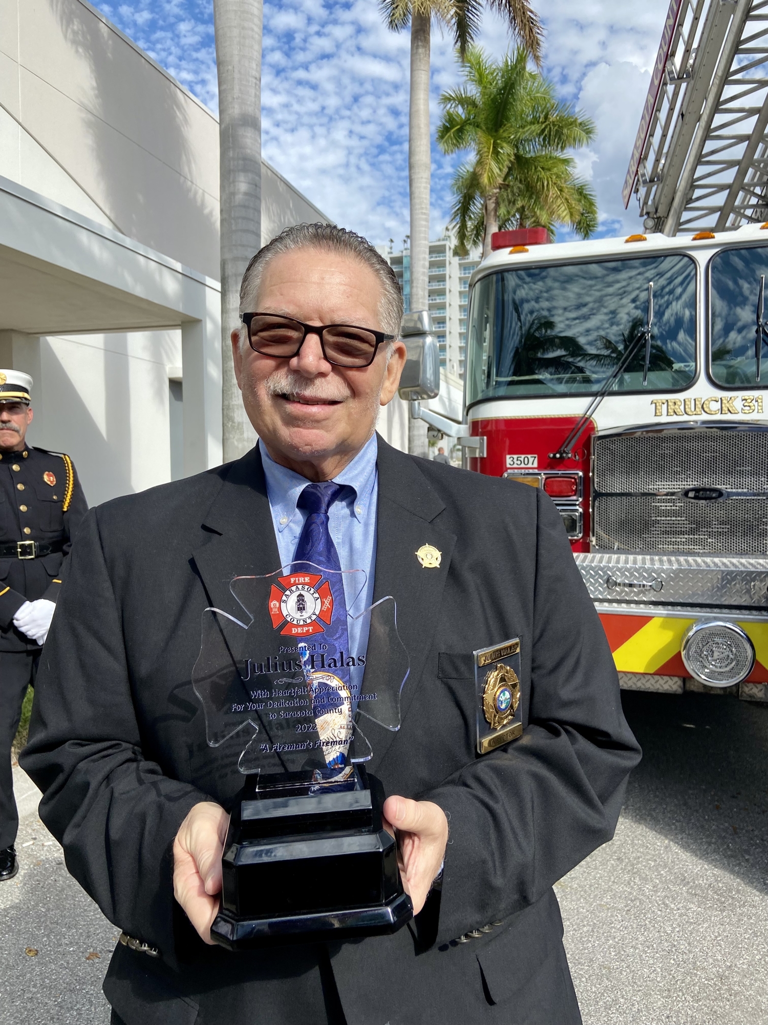 Julius Halas served as fire chief of Longboat Key and Sarasota before that department consolidated with Sarasota County.