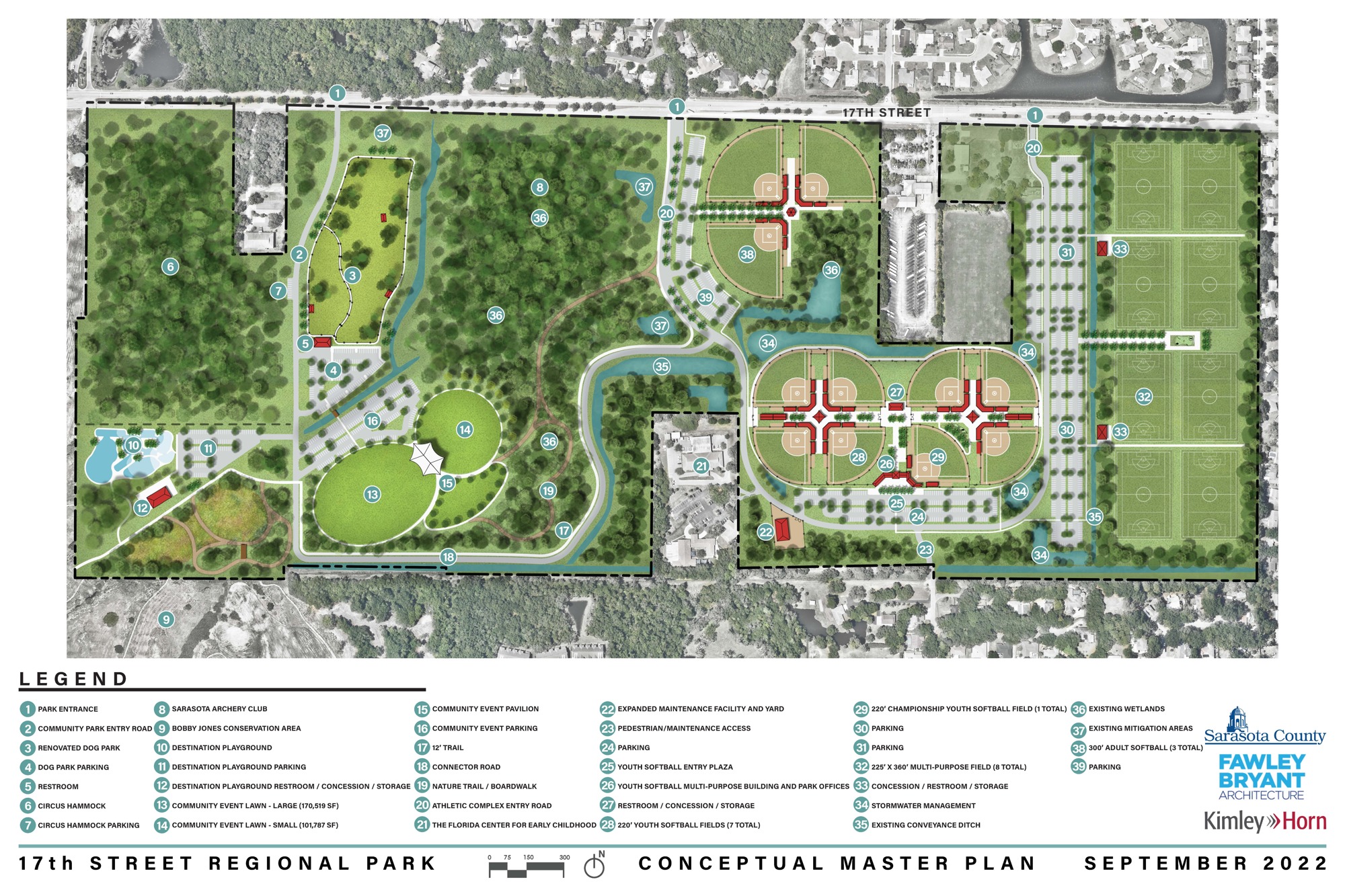 The master plan for 17th Street Park.