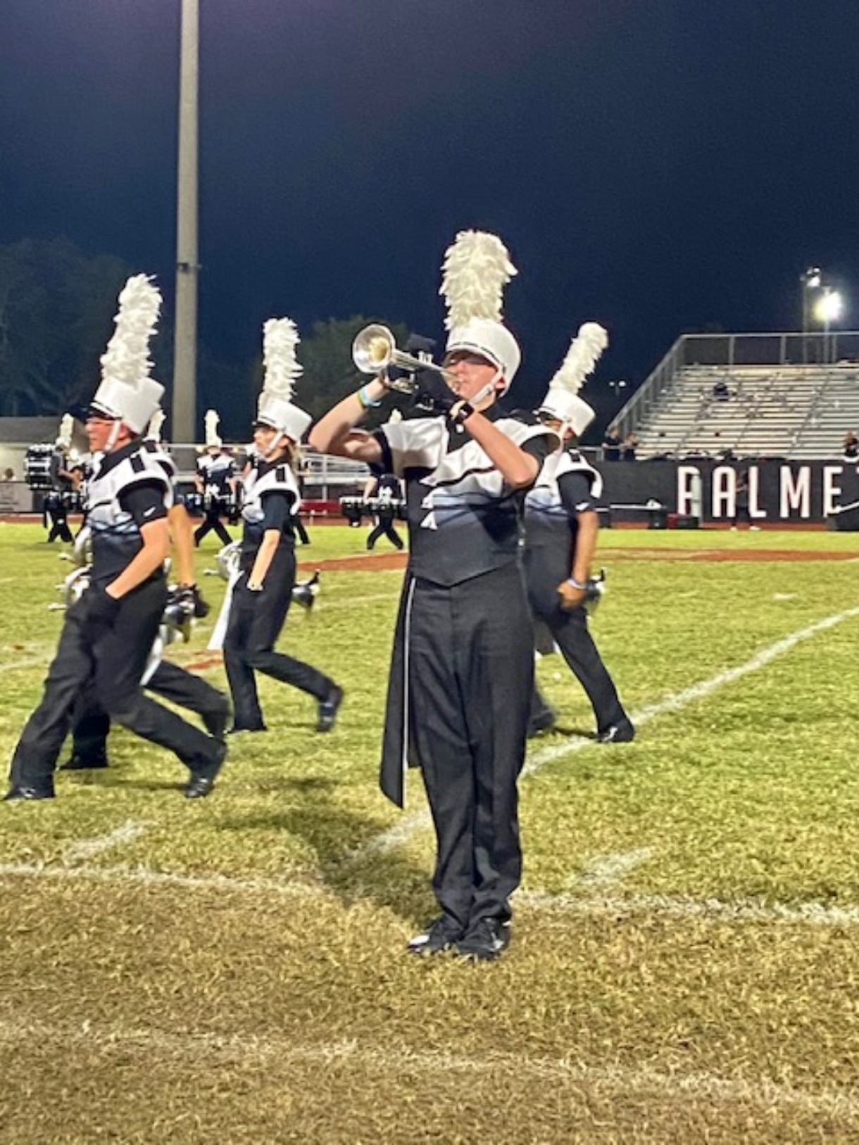 Robert Powers, a trumpet player, and the rest of the Lakewood Ranch High School Marching Mustangs will compete against 18 other bands, including Braden River High, at the state championships. (Courtesy photo)