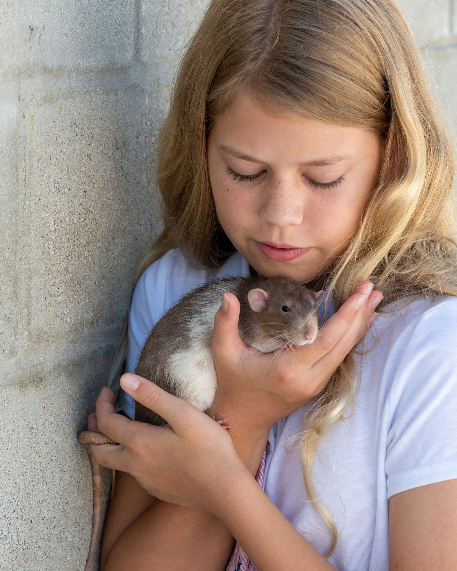 Lily Wojtkowski’s pet rats inspire her art. (Photo by Lori Sax)