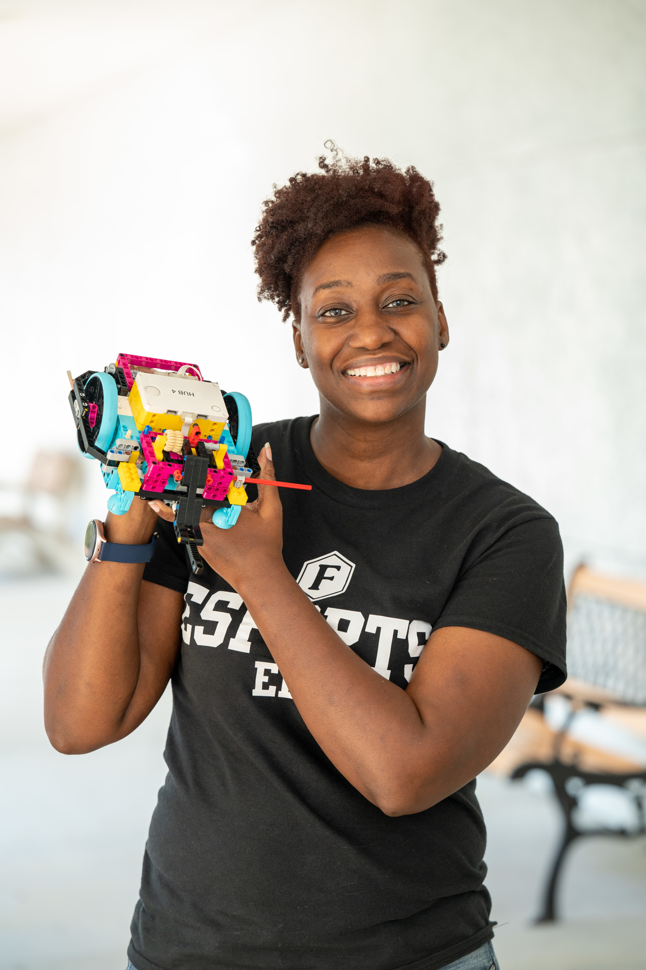 Neirda Thompson-Pemberton describes herself as a “Black, female, Haitian-American civil engineer — something you don’t run into all the time.” (Photo by Lori Sax)