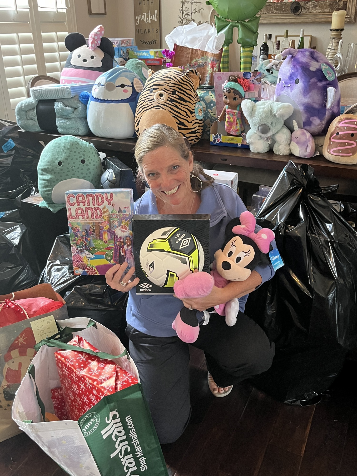 River Club's Beth Grogan turns her home into the North Pole each year for her nonprofit, Magic of Mittens. She started Magic of Mittens 17 years ago to provide families in need in Manatee County with Christmas gifts. (Photo by Liz Ramos)