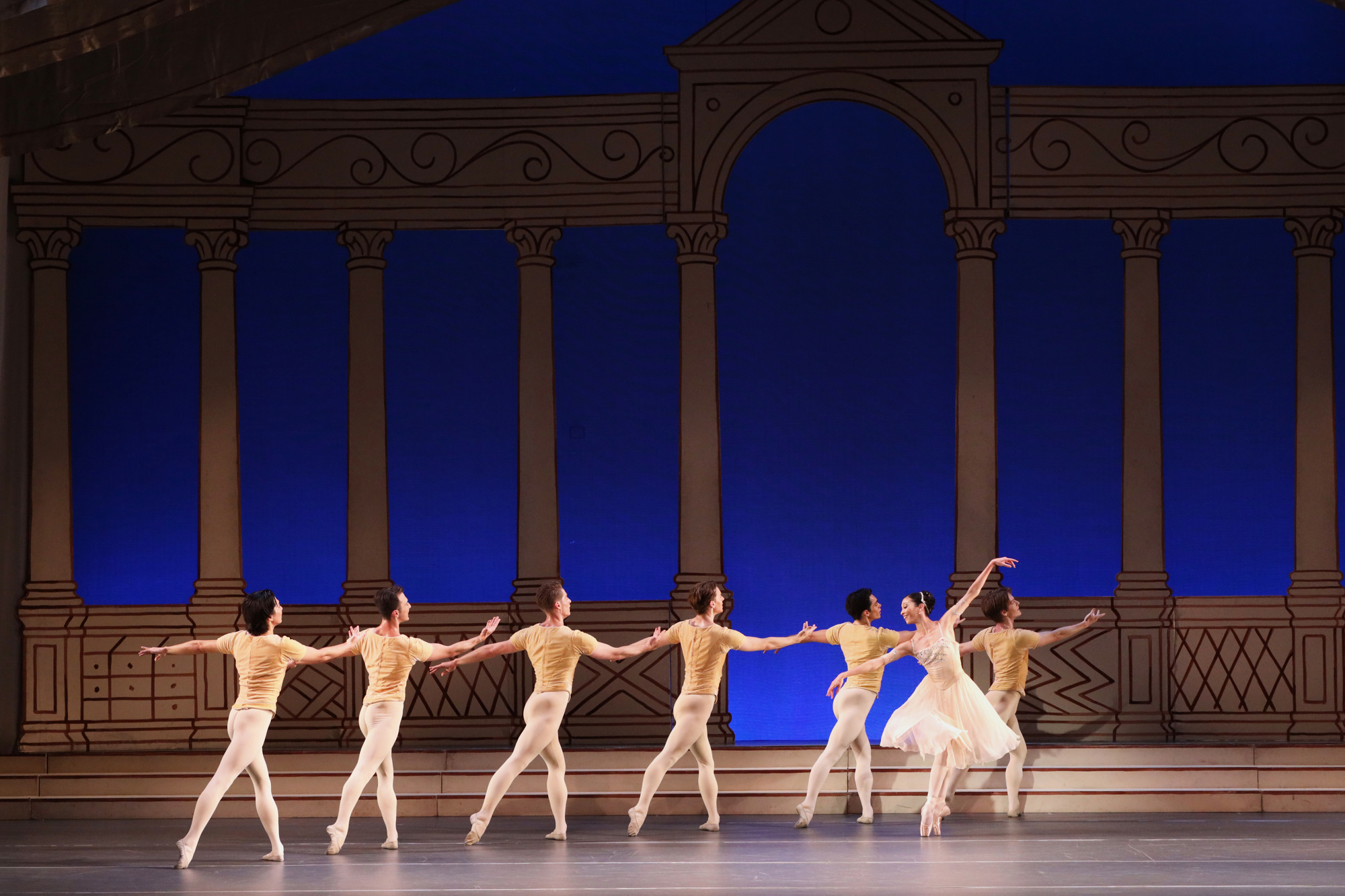 Macarena Giménez and Sarasota Ballet move through Frederick Ashton's Rhapsody. (Courtesy photo by Frank Atura.)